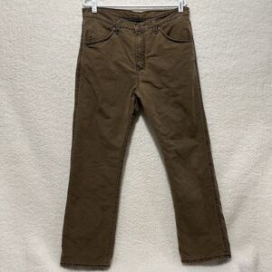 Wrangler  RUGGED WEAR Brown Thermal Jeans 33213NB Size 33X30